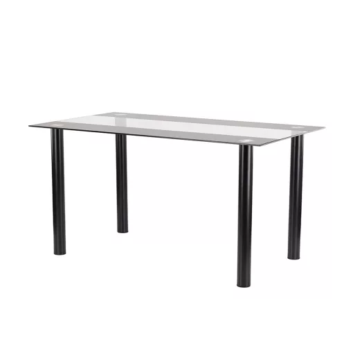 Riona 120 cm szögletes üveg étkezőasztal fekete