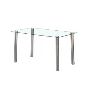 Berna 140 cm szögletes üveg étkezőasztal transparent
