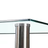 Berna 140 cm szögletes üveg étkezőasztal transparent
