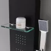 Alegro Black hidromasszázs zuhanypanel, rozsdamentes acél