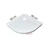 Modena Slim íves alacsony akril zuhanytálca 90x90x5,5 cm-es méretben