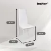 Tino NOVA Étkezőszék fehér textilbőr + fém - fehér