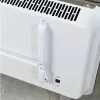 Hekla elektromos fűtőtest 1000W/2000W teljesítménnyel, elegáns fekete üvegfelülettel és digitális kijelzővel