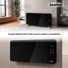 Hekla elektromos fűtőtest 1000W/2000W teljesítménnyel, elegáns fekete üvegfelülettel és digitális kijelzővel