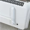 Hekla elektromos fűtőtest 1200W/2400W teljesítménnyel, elegáns fekete üvegpanellel és digitális kijelzővel