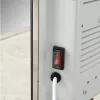 Hekla elektromos fűtőtest 1200W/2400W teljesítménnyel, elegáns fekete üvegpanellel és digitális kijelzővel