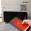 Hekla elektromos fűtőtest 1200W/2400W teljesítménnyel, elegáns fekete üvegpanellel és digitális kijelzővel