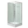 Polo White II 80x80 cm szögletes fehér hátfalas zuhanykabin   zuhanytálcával