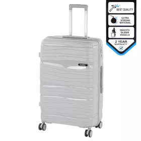 TraveLux Voyager nagy bőrönd keményfedeles 76x50x29 cm szürke