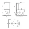 Paulo rimless WC kombi alsó/hátsó kifolyással