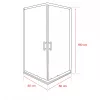 Spirit BAMBOO 80x80 szögletes zuhanykabin, zuhanytálca nélkül