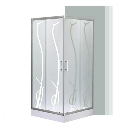 Spirit BAMBOO 90x90 szögletes zuhanykabin, erősített akril zuhanytálcával