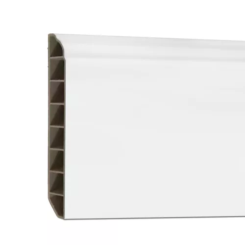 Vinyl SPC padlószegély Snow white 2400x100x12 mm