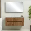 Trent 120 Fürdőszobabútor 1 medencés kerámia mosdóval tükörrel 60x120 cm sunset tölgy