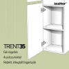 Trent függesztett oldal szekrény sunset tölgy-antracit szürke