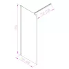 WI01-80 Walker walk in zuhanyfal 80x195 cm, 8mm-es üveggel