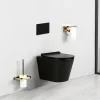Ride fali, rimless WC fekete