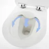 Ride fali, rimless WC