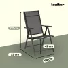 Tessa 4+1 kerti bútor garnitúra szett fekete