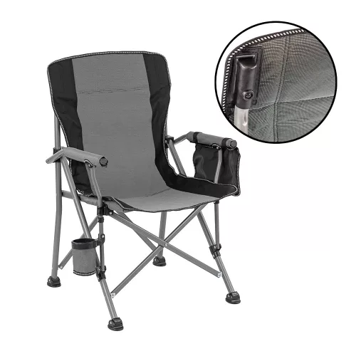 Leziter Comfort Plus karfás horgász szék pohártartóval szürke
